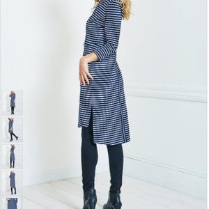 Navy & White Stripe The Line-Up Midi Dress